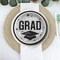 25 Graduation Paper Dinner Plates Silver Round Congrats Grad 9 Inch Size for Party Supplies